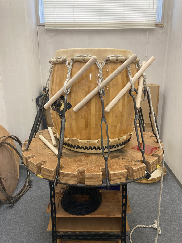 RN15-175 [USED] 1 shaku 5sun NAGADO drum / [Free gift of 48,180JPY worth of products]→ square stand, bachi, bachi holder , phone strap , hand clapper set