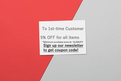 5% OFF Coupon for First-time Shopper