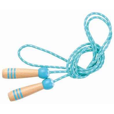 Colorful wooden pattern jump rope, blue01