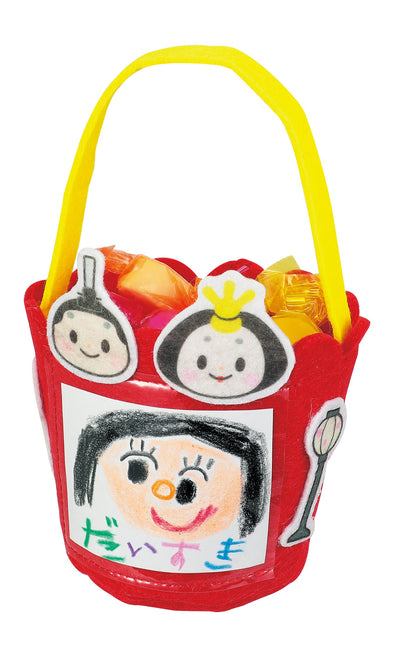 Bucket-shaped felt doll case01