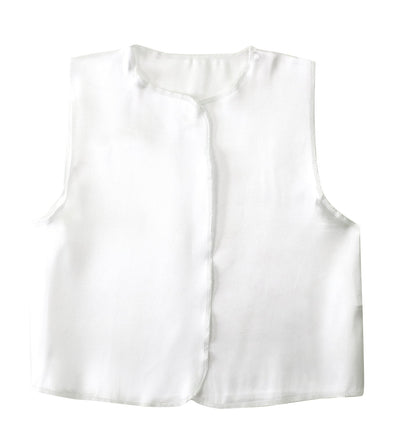 Soft satin vest J white01
