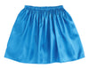 Soft satin flare skirt M blue01