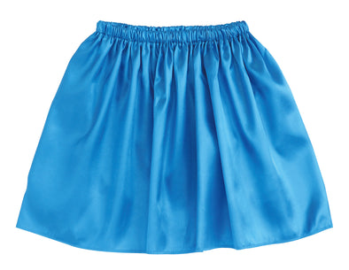 Soft satin flare skirt M blue01