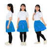 Soft satin flare skirt M blue02