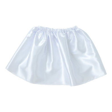 Soft satin skirt white01