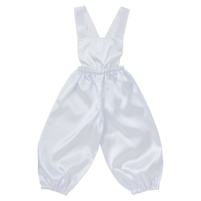Soft satin overalls pants C white01