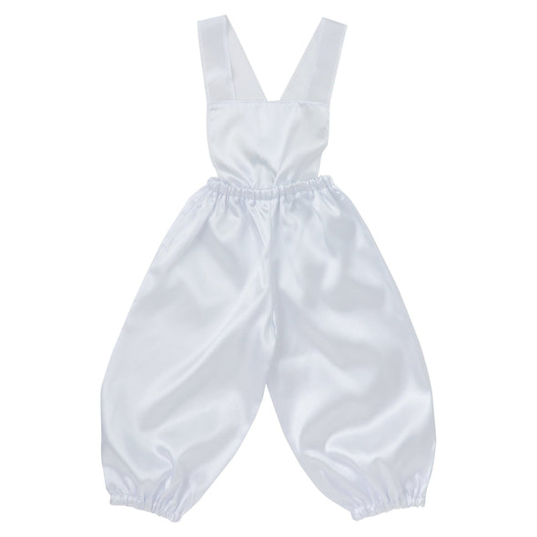 Soft satin overalls pants C white01