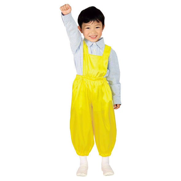 Soft satin overalls pants J yellow02