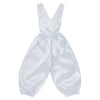 Soft satin overalls pants J white01