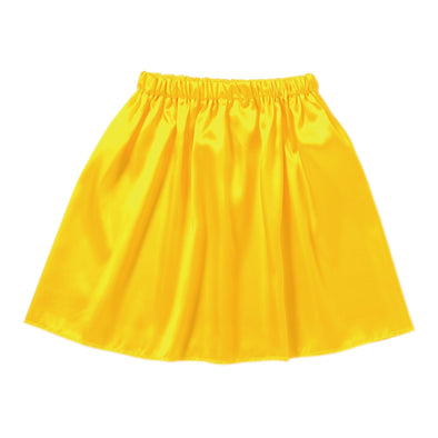 Soft satin flare skirt M yellow01