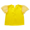 Soft satin puff sleeve C yellow01