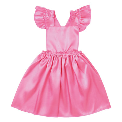 Soft satin skirt overalls C peach01