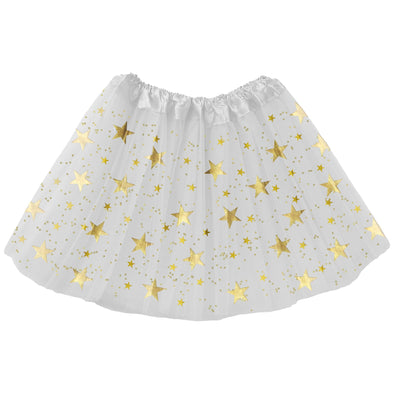 Fluffy skirt star white01