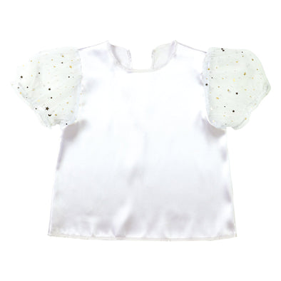 Soft satin puff sleeve J white01