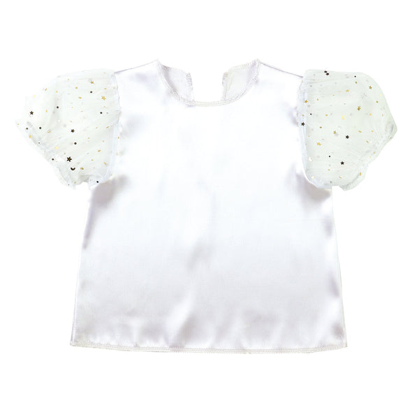 Soft satin puff sleeve J white01