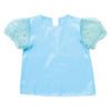 Soft satin puff sleeve J water01