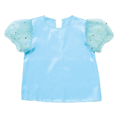 Soft satin puff sleeve J water01