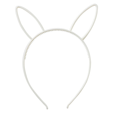 Headband with rabbit ears white01