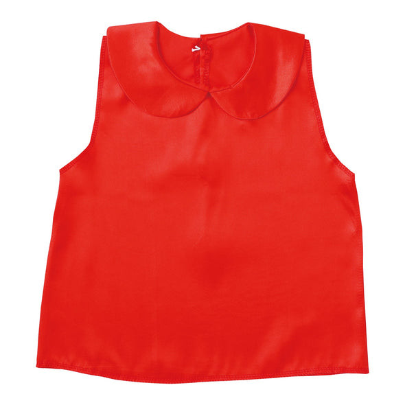 Soft satin shirt with round collar C red01