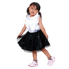 Soft satin tulle skirt black02