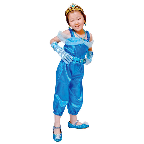 Soft satin off-shoulder shirt C blue01