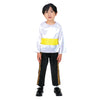 Soft satin tapered pants line C black03