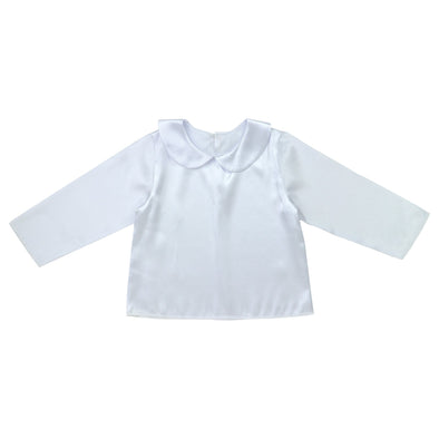 Soft satin long sleeve blouse C white01