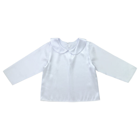 Soft satin long sleeve blouse C white01