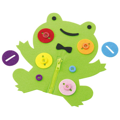 Button and fastener play frog01
