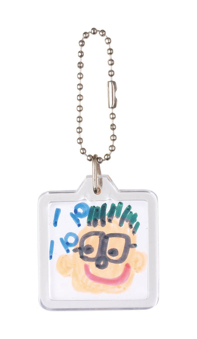 One touch clear key holder square01