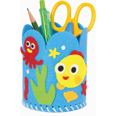 Handmade accessory case made from felt Sea creatures01