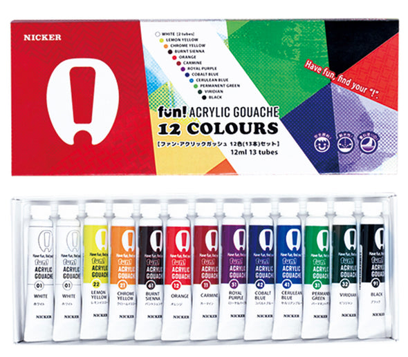 Nikka fan acrylic gash 12 colors 13 pieces set (paper box) FAN1301
