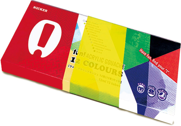 Nikka fan acrylic gash 12 colors 13 pieces set (paper box) FAN1301