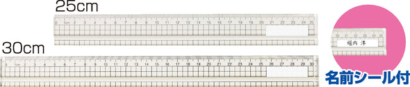 Acrylic grid ruler 25cm (with grooves)01