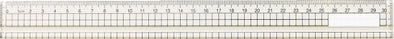 Acrylic grid ruler 30cm (with grooves)01