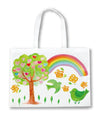 Work storage bag made of large non-woven fabric, white (can be colored with watercolor)02