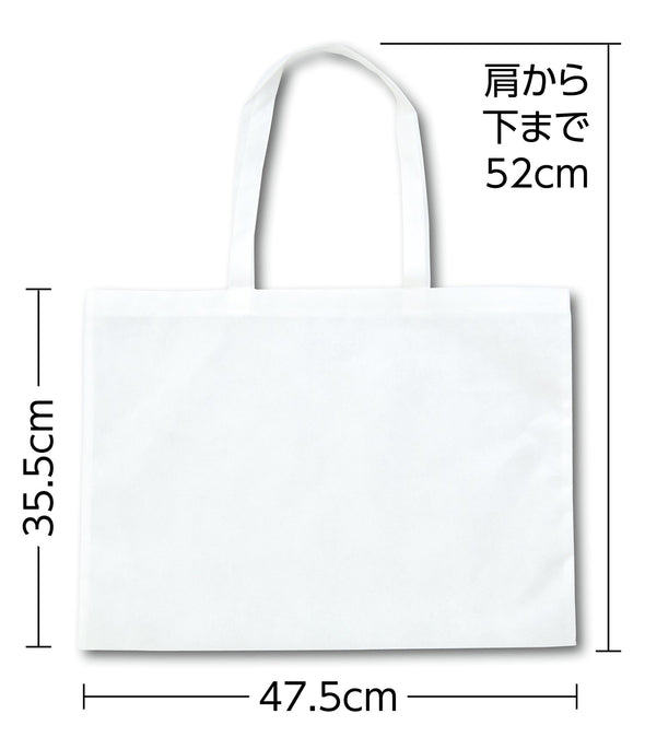 Work bag made of non-woven fabric, 8 cuts, white01