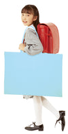 Work bag made of non-woven fabric, large light blue (with zipper)01