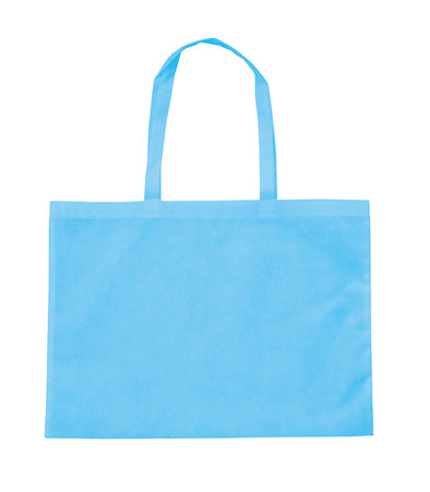 Work back made of non-woven fabric, large with gusset (5cm), light blue01