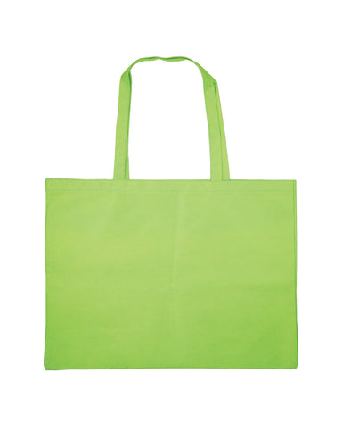 Work bag made of non-woven fabric, large with gusset (5cm), yellow-green01