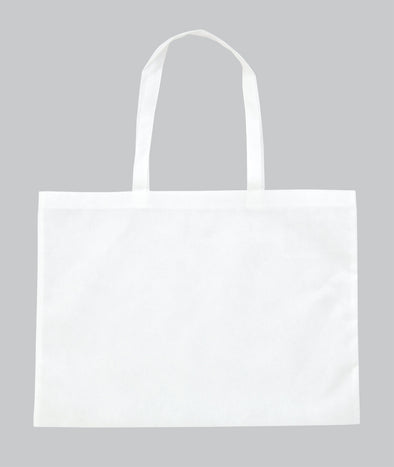 Artwork back made of non-woven fabric, large with gusset (5cm), white01