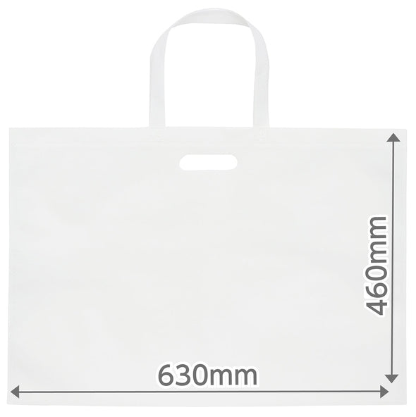 Large work storage bag with hole in the handle, white01