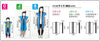 Long happy non-woven fabric blue J (with headband)01