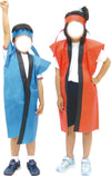 Long happy non-woven fabric blue J (with headband)02