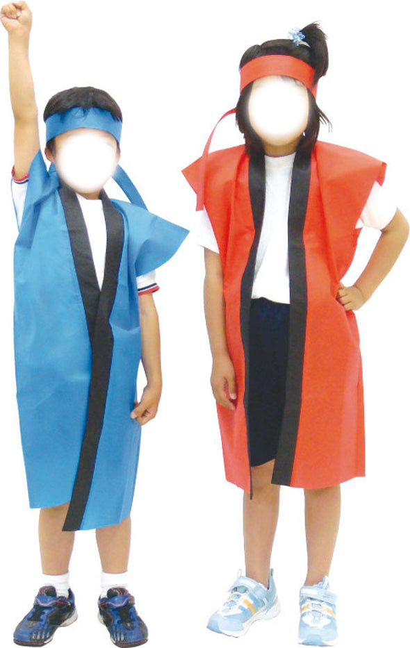 Long happy non-woven fabric blue J (with headband)02
