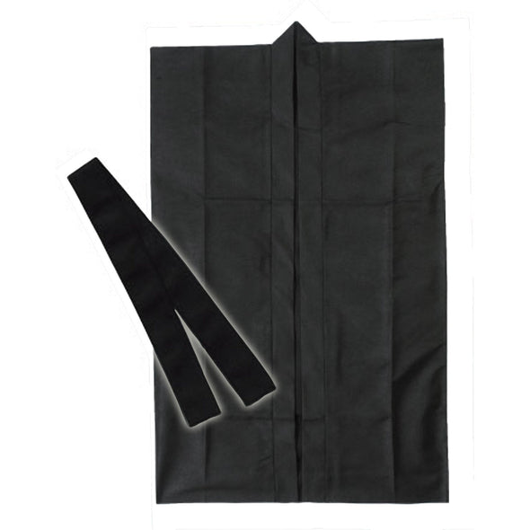 Long happy non-woven fabric black J (with headband)01