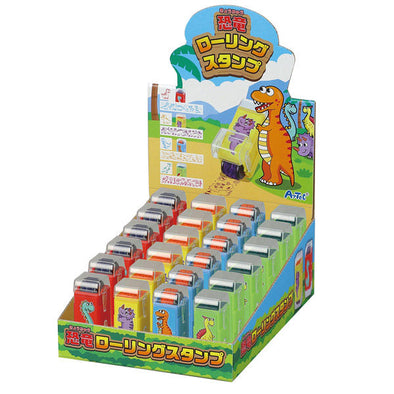 Dinosaur rolling stamp BOX set (24 pieces)