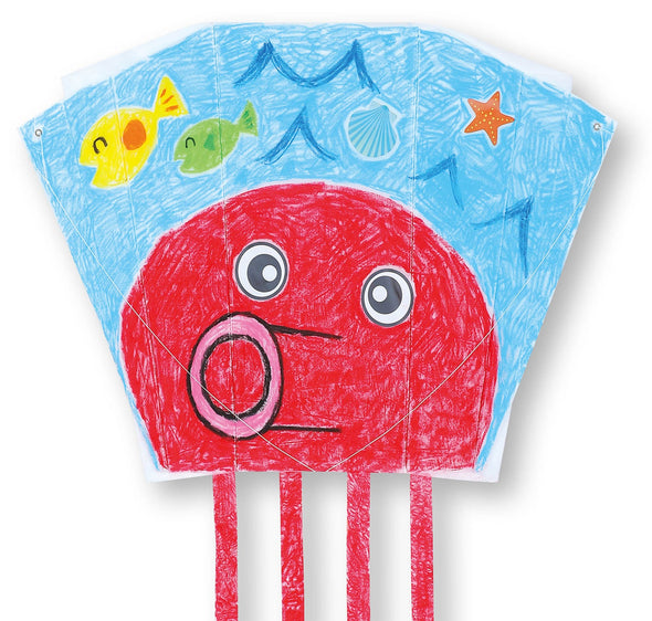 Squishy octopus with tail, no bones, made of nylon01