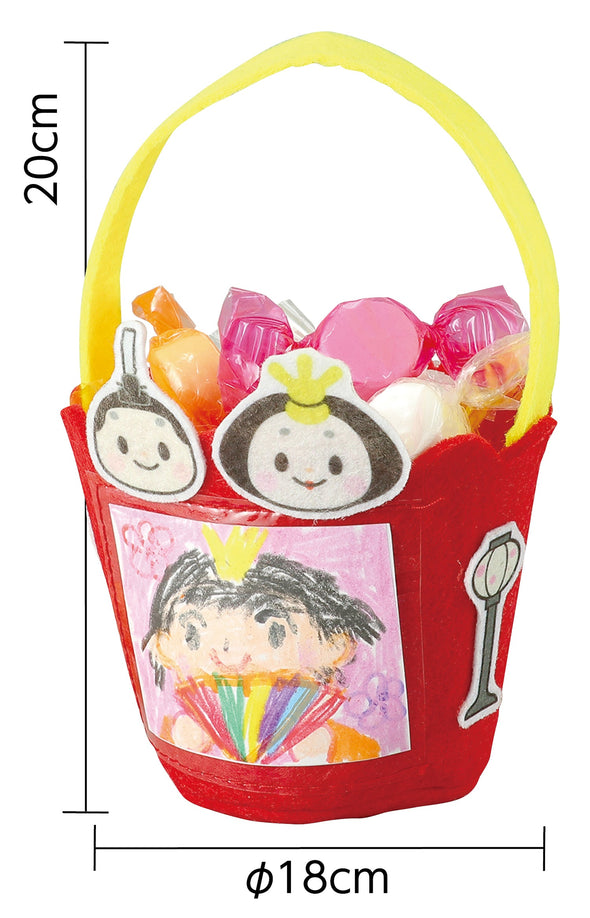 Bucket-shaped felt doll case03