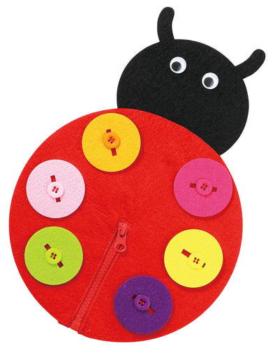 Button and fastener play ladybug01